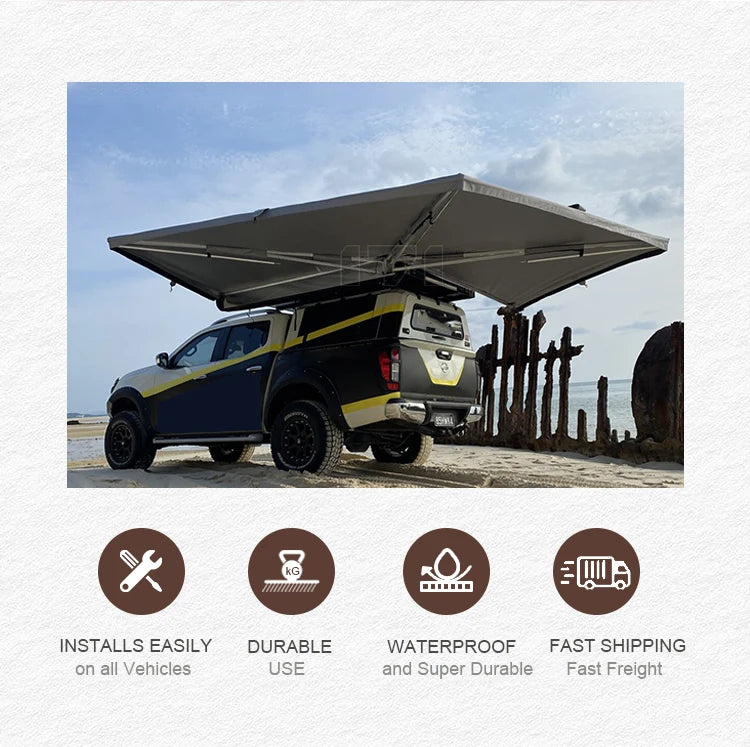 Caravan Awnings,Led Awning 270 Car Side Awning With Side Walls Car Traveling Family Camp Car 270 Awning Walls Free Standing