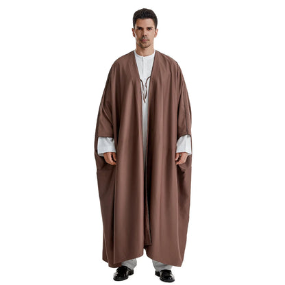 Abaya 2024 New Style Men's Robe, Arab, Saudi, Iranian, Dubai, United Arab Emirates Men's Muslim Fashion Outerwear Clothing M-XL