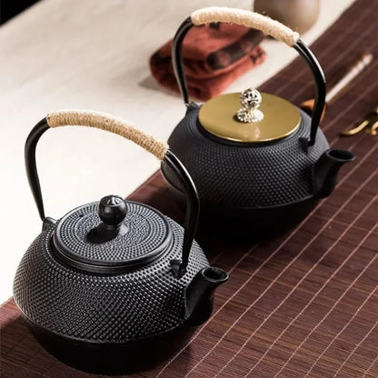 Cast Iron Tea Teapot Japanese Tea Kettle Chinese Teapots for Boiling Water Ceremony Accessory Kitchen Teaware Set Charcoal Stove