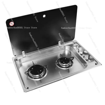 Wholesale 2 Burner Propane Cooktop Stainless Steel Gas Stove for RV Travel Trailer Camper Boat Motorhomes Caravans