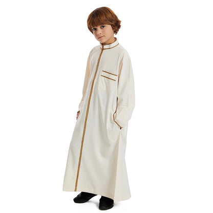 Eid Ramadan Muslim Kids Boys Jubba Thobe Dubai Turkey Abaya Djellaba Dishdasha Saudi Arabic Robe Islamic Clothing Children Dress