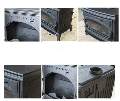 European Real Fire Fireplaces Chimney Accessories GL Living Room Wood Stove Embedded Iron Heater Home Villa Decorative Fireplace