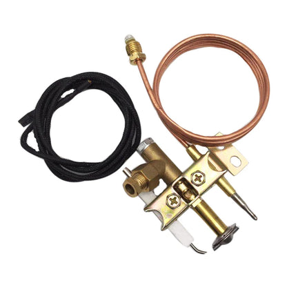 BEHAIVAN Gas Fryer Universal Pilot Burner with 900mm Piezo Wire and Thermocouple Sensor M9x1 Thread Range Stove Spare Assembly