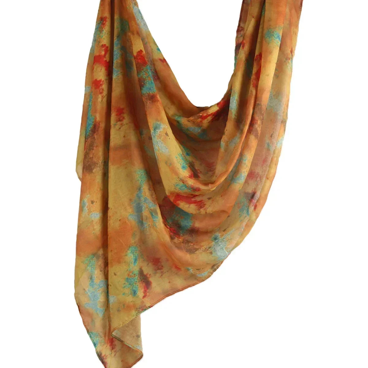 Newest Printed Modal Cotton Hijab Scarf Muslim Premium Ombre Tie Dye Watercolour Marble Print Shawl Hijab Scarf