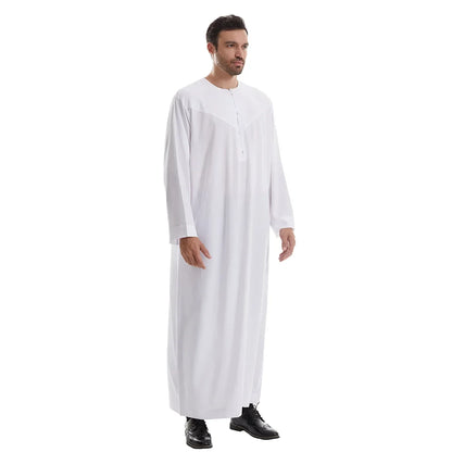 Men Robe Muslim Abaya Dishdasha Modest Djellaba Islamic Dubai Saudi Abayas Prayer Kaftan Eid Ramadan Morocco Jubba Thobe