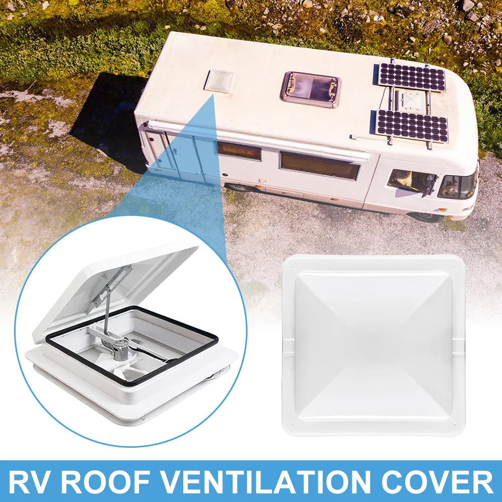 Universal RV Roof Vent Lid Replacement Impact-Resistant Import and Export 14 Inch Vent Cover for Trailer Motorhome Accesssories