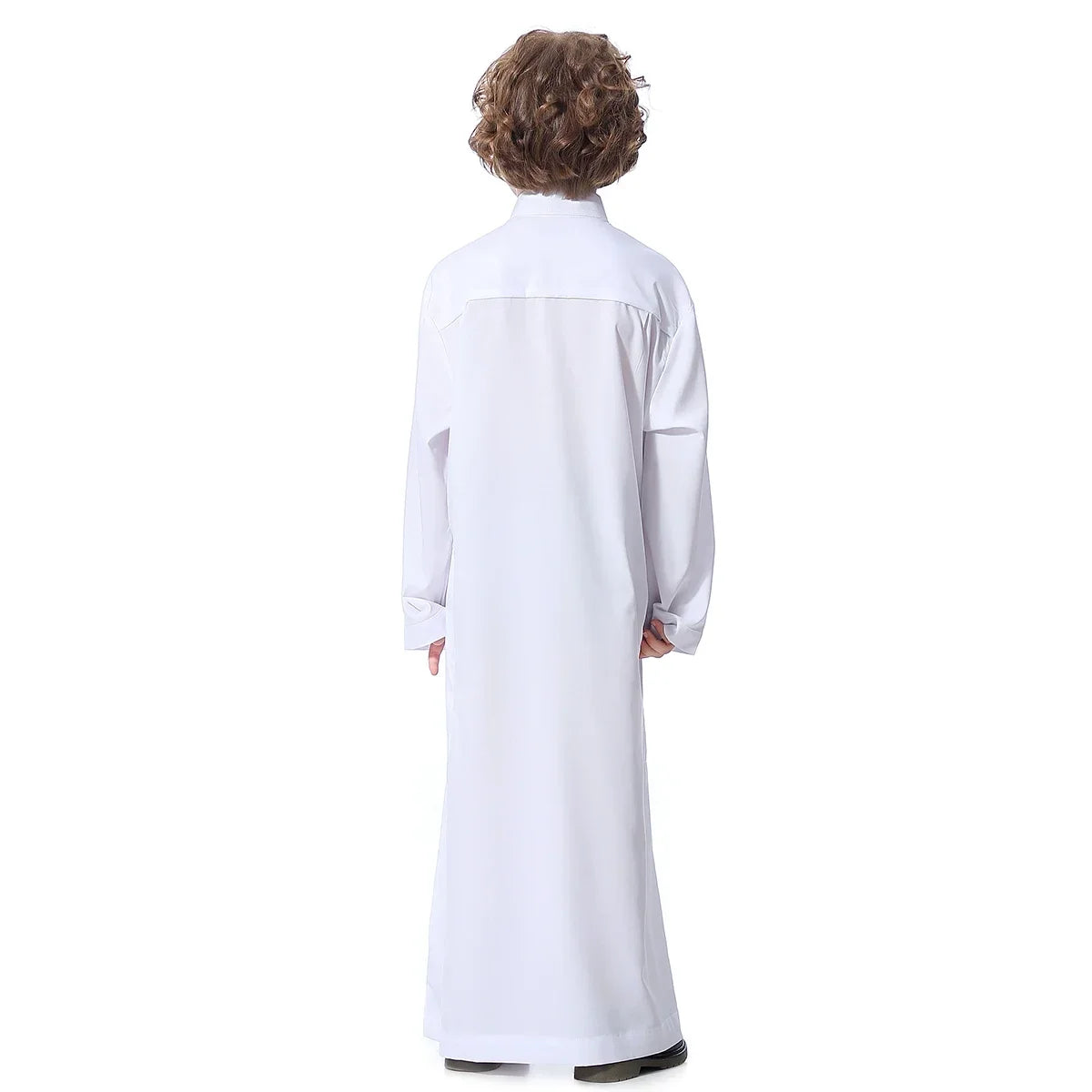 Muslim Saudi Kids Boys Dishdasha Long Sleeve Robe Thobe Dubai Islamic Abaya Middle East Arab Clothing Child Dress Kaftan Caftans