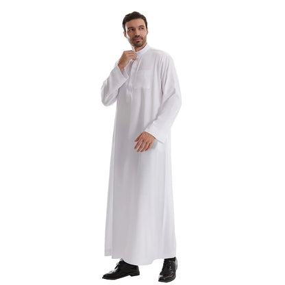 Muslim Abaya Prayer Kaftan Men Kimono Dishdasha Turkey Arabic Djellaba Islam Jubba Thobe Morocco Pocket Robe Ramadan Eid Abayas