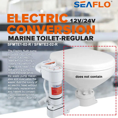 SEAFLO RV Electric Toilet Pump 12V/24V Boat Yacht Pump Marine Toilet Camping Car Pump Assembly Accessories