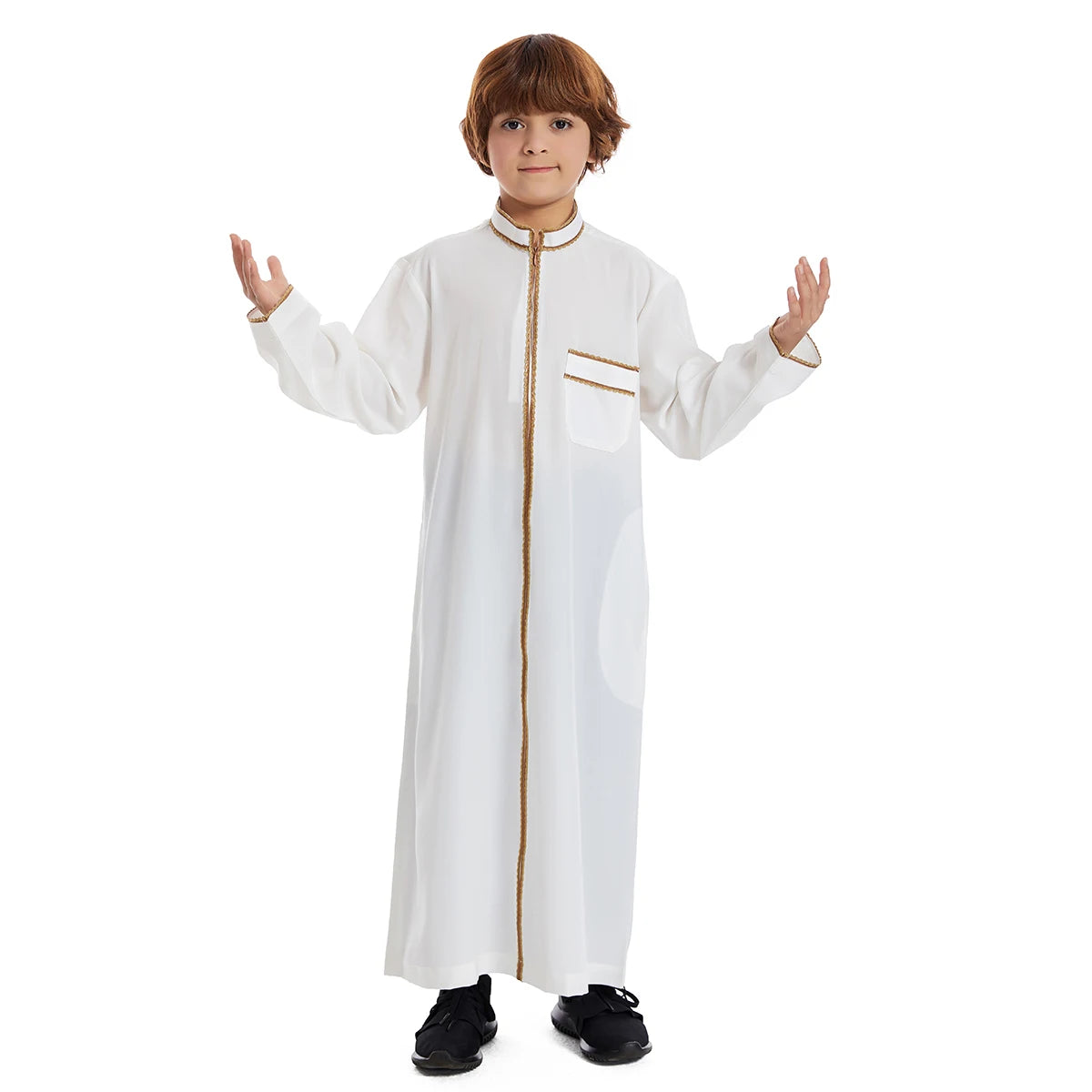 Eid Ramadan Muslim Kids Boys Jubba Thobe Dubai Turkey Abaya Djellaba Dishdasha Saudi Arabic Robe Islamic Clothing Children Dress