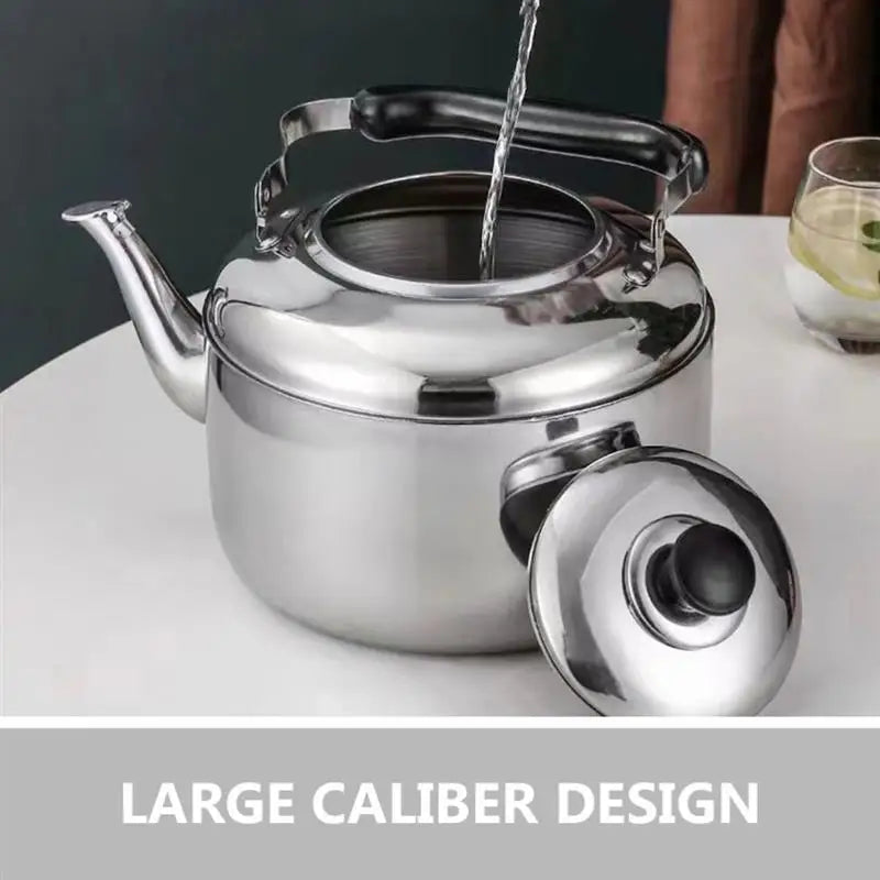 6L Stove Top Whistling Tea Kettle Teapot Stainless Steel Whistling Pot Metal Stovetop Teapot for Stovetop Induction Stove Top