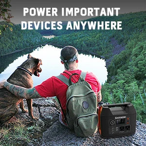 EnginStar Portable Power Station 300W 296Wh Battery Bank with 110V Pure Sine Wave AC Outlet for Outdoors Camping Hunting