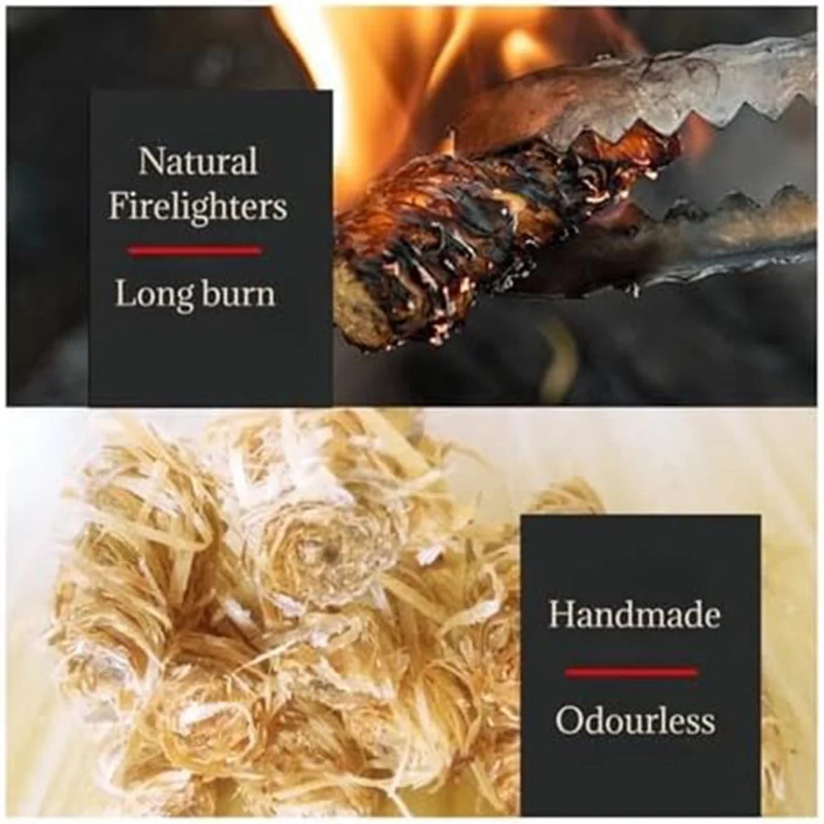 Natural Firelighters for Wood Burners, Fire Lighters, Firelighter for Stove, Bbq Cooking,Natural Wood