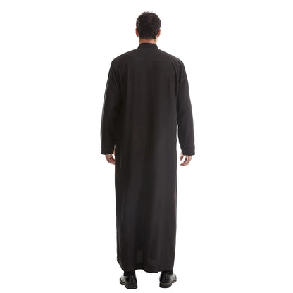 Muslim Abaya Prayer Kaftan Men Kimono Dishdasha Turkey Arabic Djellaba Islam Jubba Thobe Morocco Pocket Robe Ramadan Eid Abayas