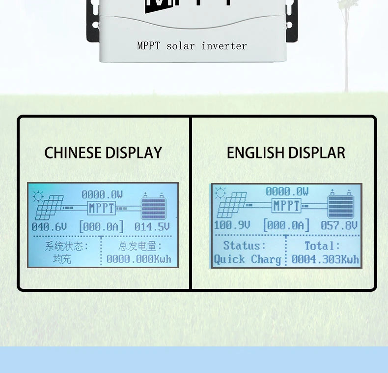 MPPT 100A 60A 50A 30A 150VDC Solar Charge Controller With LCD DISPLAY RS485 interface For12V 24V 36V 48V Home Solar System