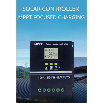 MPPT Solar Controller 12V24V36V48V Lead-acid Lithium Battery Photovoltaic Panel Charging and Generation Controller 100A