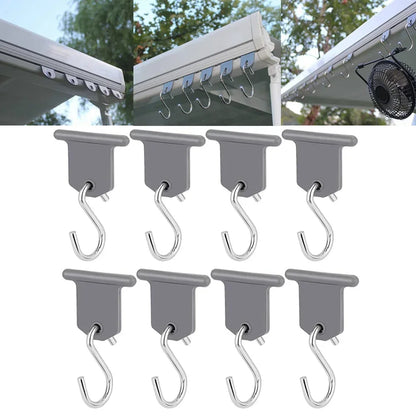 8 Pcs S Shaped Camping Awning Hooks Clips RV Tent Hangers Light Hangers With Holes For Caravan Camperb Accessories