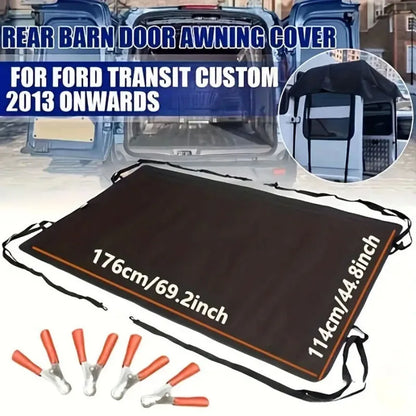 Rear Barn Door Awning Cover Waterproof For Ford Transit For Ram Promaster Peugeot Boxer Iveco Daily VW T5 T6 Campervan