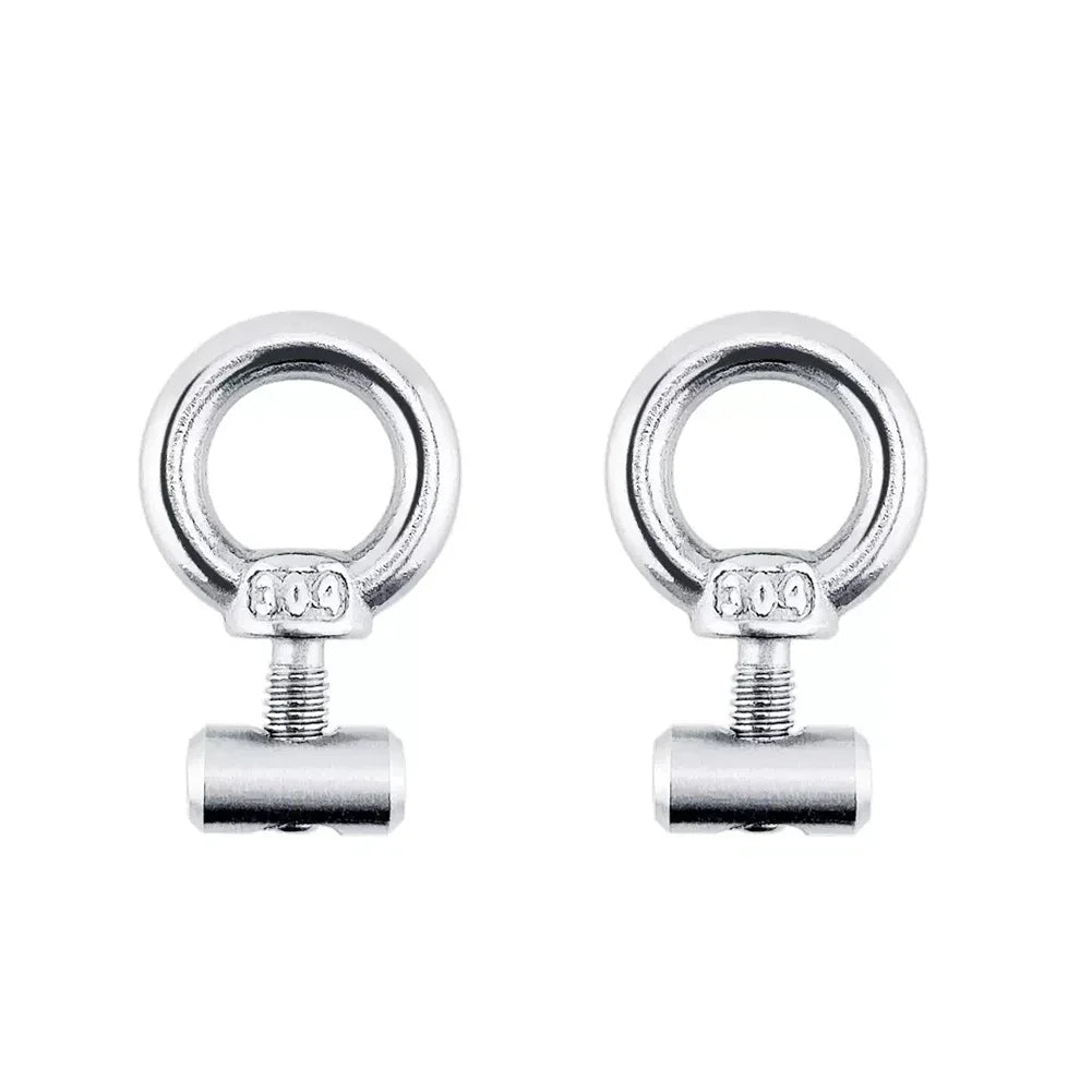 2Pcs Awning Rail Stoppers Stops Motorhome Campervan Caravan Silver Stainless Steel M4 X 12mm X 6mm Diameter Camper RV Parts