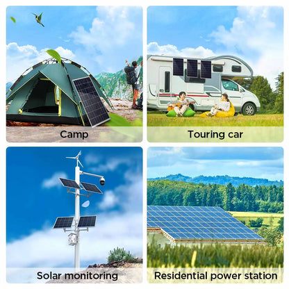 300W Solar Panel 12V Portable Solar Cell Outdoor Rechargeable Solar Kit Household Solar Generator Solar Charger RV Power Supply