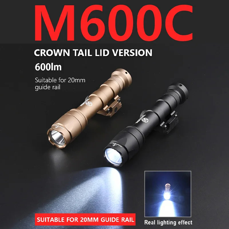 WADSN Airsoft Surefir M600C M600 M300 Tactical Scout Light AR15 Rifle Weapon Flashlight LED Hunting Spotlight SF M300A Gun lamp