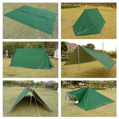 Waterproof Tent Tarp 19 Hang Points Survival Tent Outdoor Camping  Tactical Sun Shelter 4x4 3x4 3x3 Lightweight Sunshade Awning