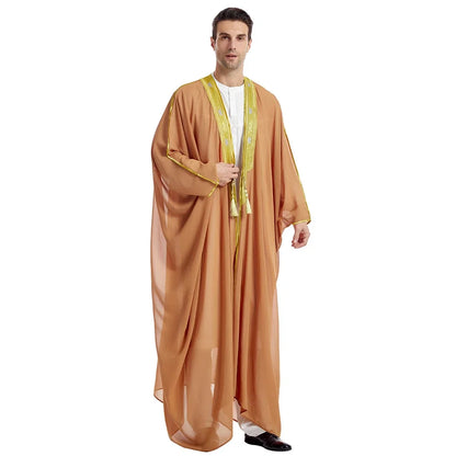 Middle East Mens Robe Muslim Dress Kimono Dishdasha Clothing Islamic Dubai Saudi Abayas Prayer Abaya Kaftan Ramadan Jubba Thobe