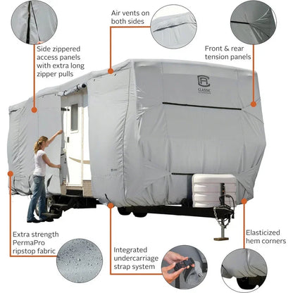 Over Drive PermaPRO Deluxe Trailer Cover, Fits 35 ' - 38' RVs, RV , Camper , Travel