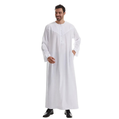 Men Robe Muslim Abaya Dishdasha Modest Djellaba Islamic Dubai Saudi Abayas Prayer Kaftan Eid Ramadan Morocco Jubba Thobe