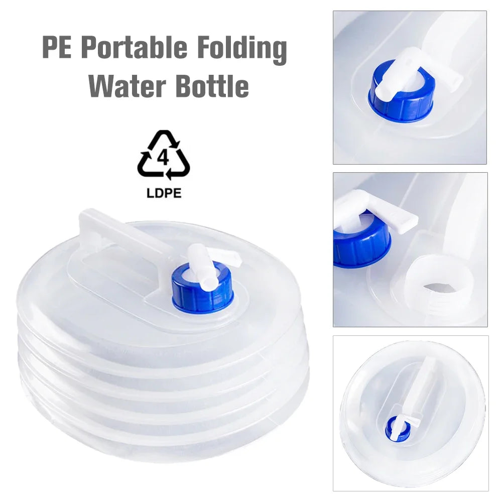 Collapsible Water Bag with Handle,Food Grade Material Liquid Bucket,Portable Collapsible Bucket,Emergency Water Storage,Tank