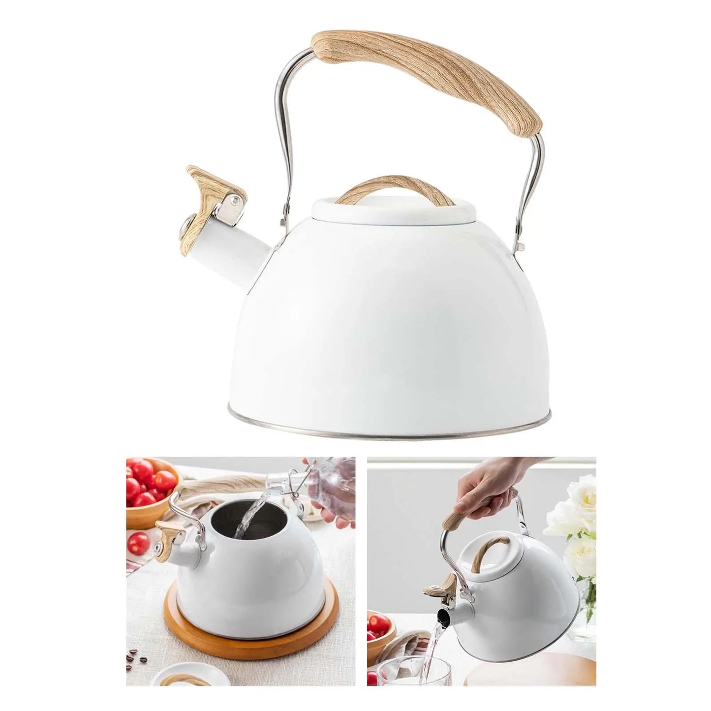 3L Stainless Steel Tea Kettle Teapot For Make Tea Water Compatible Gas Stoves Induction Cookers