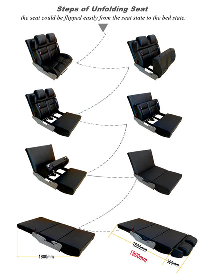 CustomizedHot Sale Custom conversion van seats Multi-Functional Reclining Rock and Roll Bed in sprinter seat for motorhome carav