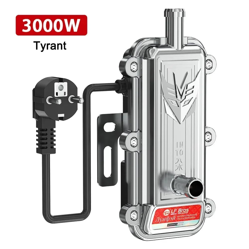 3000W 220V Car Engine Heater Diesel Auto Engine Antifreeze Preheater Truck Coolant Heater Parking Heater Car Heating Accessories