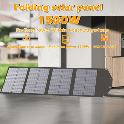 Flexible Foldable Solar Panel High Efficience Travel & Phone & Boat Portable 12V 2000w 1500w 1000w 500w Solar Panel Kit