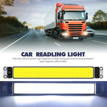 87LED 12-24V Car Reading LED Night Strip Light Interior Light Ceiling Lamp with On/Off Switch for Van Lorry Truck Camper Boat