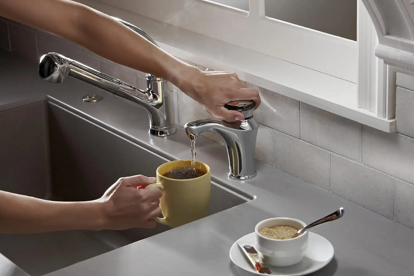 Invite Contour Instant Hot Water Dispenser System - Faucet & Tank, Chrome, H-CONTOUR-SS