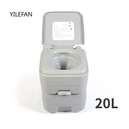 Portable Toilet 3.96 Gallon Travel RV Potty with T-type Water Outlets Anti-Leak Handle Water Pump Rotating Spout for Camping