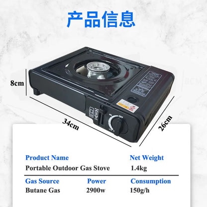 Portable Outdoor Infrared Ceramic Cassette Butane Camping Picnic Cooker Windproof Energy Saving Gas Stove BBQ Cooking Kitchen