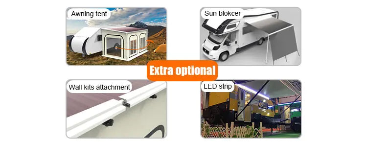 sunshade retractable car trailer rv camper van motorhome awnings