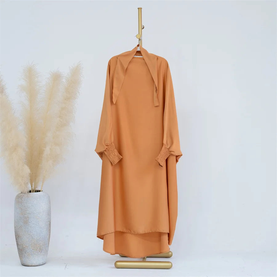 10 Colors Girls Muslim Prayer Dresses Dubai Abaya Kids Eid Ramadan Jilbab Arab Turkey Children Dress Islam Clothing Long Robe