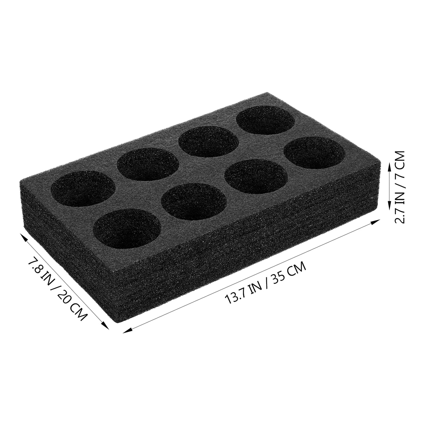 Black Foam Rv Essentialss 8 Hole Glass Cup Holder Bottle Storage Party Takeout Campervan Camping Cup Carrier Tray Drink Carrier