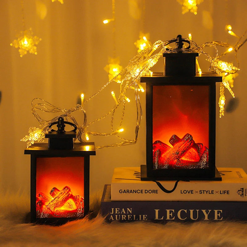 LED Fireplace Lights, Charcoal Style Decorative Table Lamp,  Flame Lighting for Winter Christmas Holiday Gift Party Home Decor