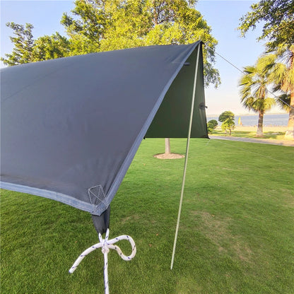 Waterproof Tent Tarp 19 Hang Points Survival Tent Outdoor Camping  Tactical Sun Shelter 4x4 3x4 3x3 Lightweight Sunshade Awning