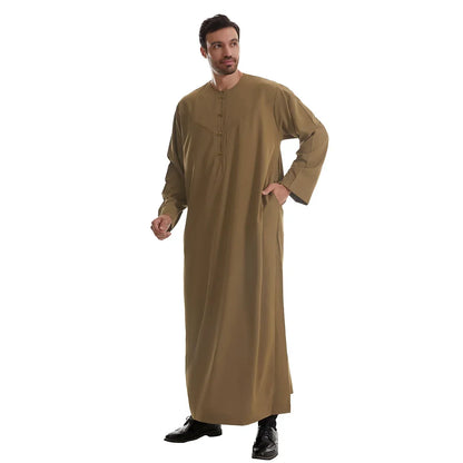 Men Robe Muslim Abaya Dishdasha Modest Djellaba Islamic Dubai Saudi Abayas Prayer Kaftan Eid Ramadan Morocco Jubba Thobe