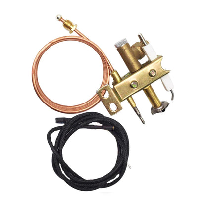 BEHAIVAN Gas Fryer Universal Pilot Burner with 900mm Piezo Wire and Thermocouple Sensor M9x1 Thread Range Stove Spare Assembly