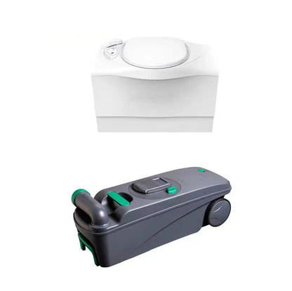 Campervan Rotatable Commode WC of Caravan with 4.54 Gallon Dirty Water Tank White Water Closet for Motorhome Campervan Commode