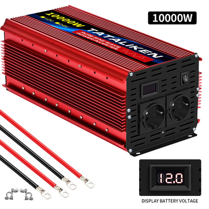 pure sine wave power inverter 12V to 220V 50HZ 2500W 3500W 4500W 5000W 6000W DC to AC voltage converter  power supply EU Socket