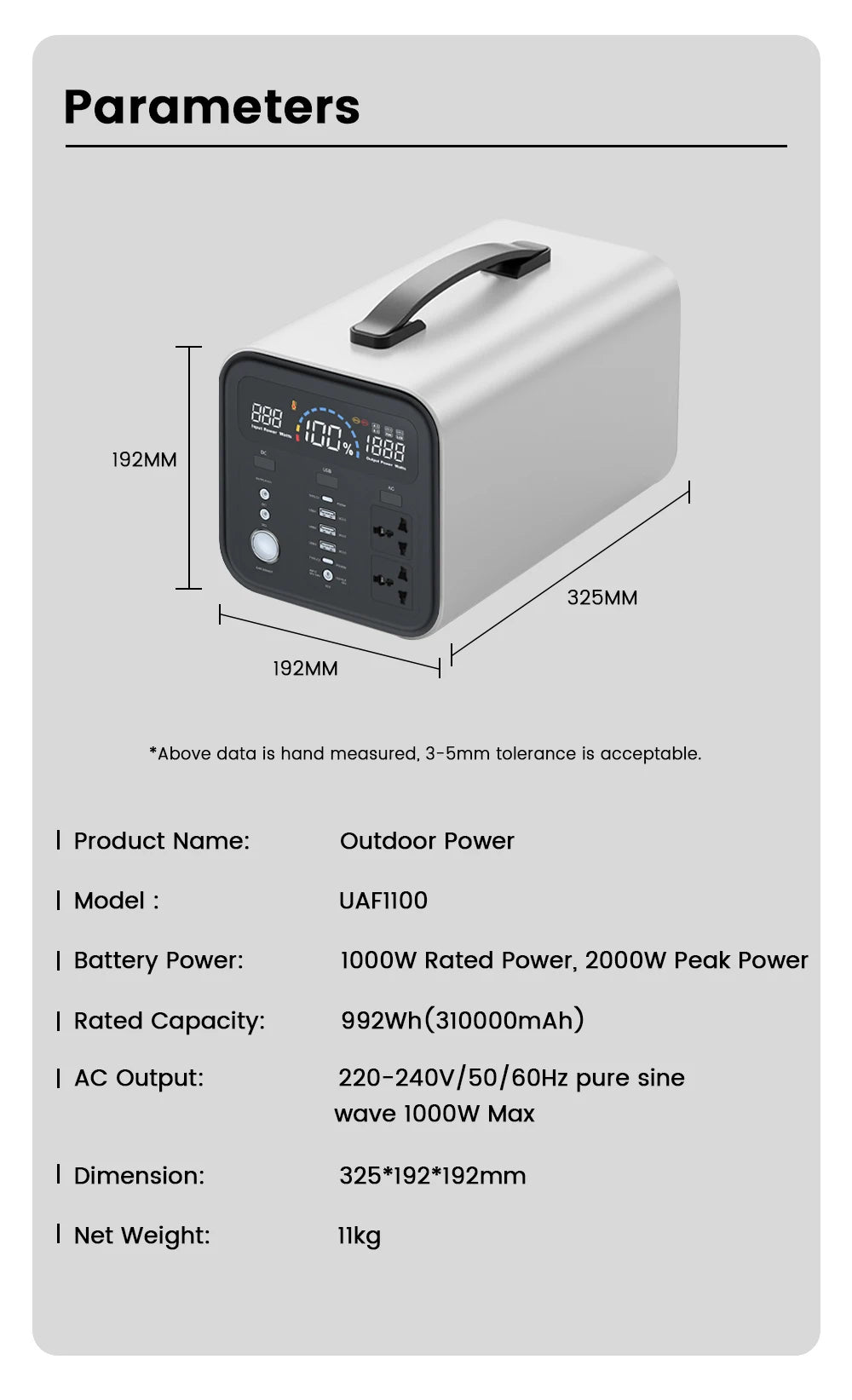 2600W 2400W portable power station lifepo4 UPS Power Supply Camping Solar Electric Generator Power Bank Rechargeable battery Out