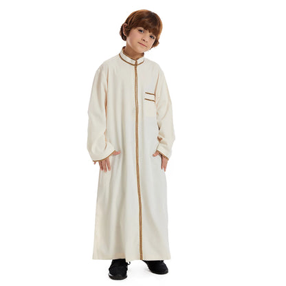 Eid Ramadan Muslim Kids Boys Jubba Thobe Dubai Turkey Abaya Djellaba Dishdasha Saudi Arabic Robe Islamic Clothing Children Dress