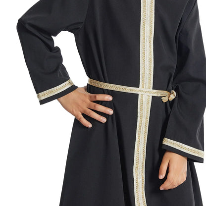 Kids Muslim Girls Abaya Prayer Hooded Long Maxi Dress Turkey Kaftan Arab Robe Dubai Islam Morocco Eid Party Ramadan Gown Caftan